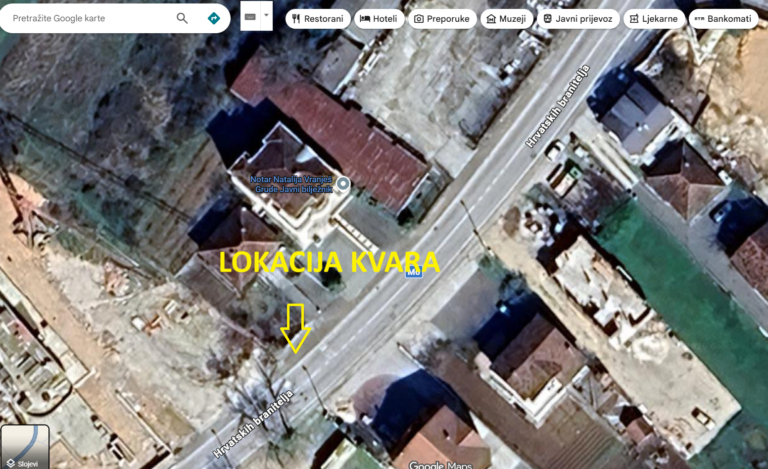 Kvar na glavnoj cijevi AC 250 u ulici Hrvatskih branitelja